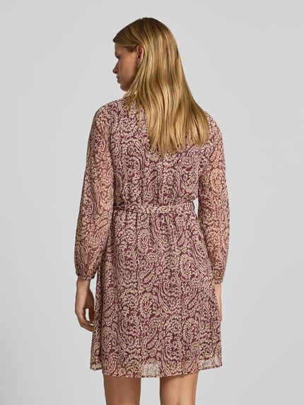 ONLY Tailliertes Blusenkleid mit Allover-Muster Modell 'CERA' Altrosa Melange 5