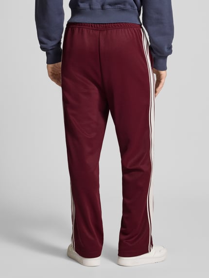 PEGADOR Wide fit trackpants met logo-applicatie, model 'Viro' Bordeaux - 5
