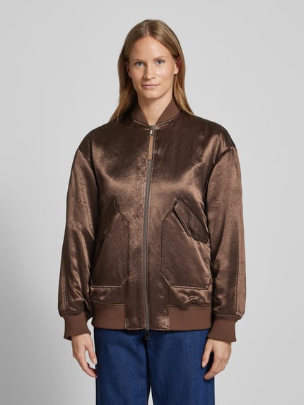 MM by Max Mara Blouson mit Stehkragen Modell 'IMELDE' Hellbraun 4
