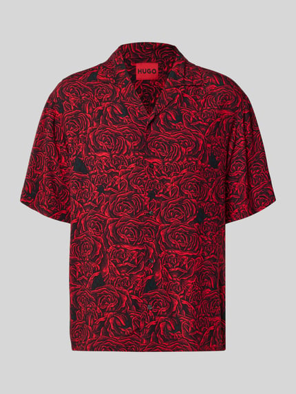 HUGO Relaxed Fit Freizeithemd aus reiner Viskose Modell 'ESPINO' Rot 2