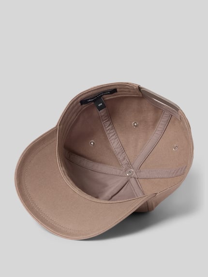 Produktfoto, Basecap mit Label-Stitching von ARMANI EXCHANGE aus reiner Baumwolle in Beige mit verstärktem Schirm, größenverstellbar