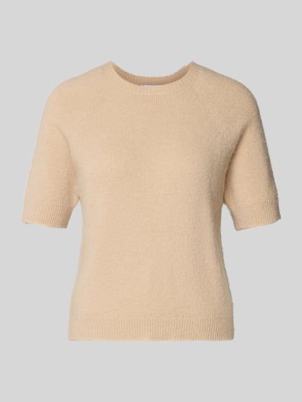 Strickshirt mit Rundhalsausschnitt und 1/2-Arm Shop The Look MANNEQUINE