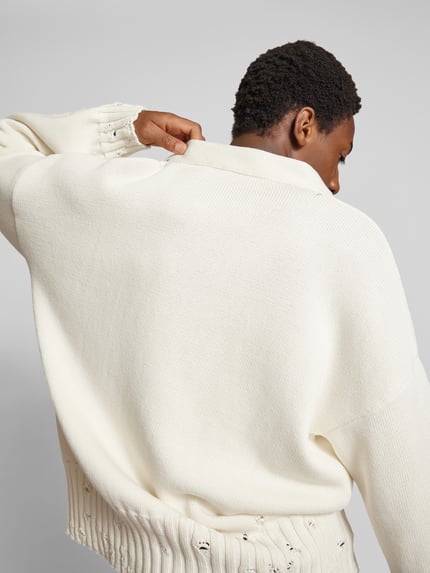 Marni Kardigan o kroju oversized z listwą guzikową Złamany biały 3