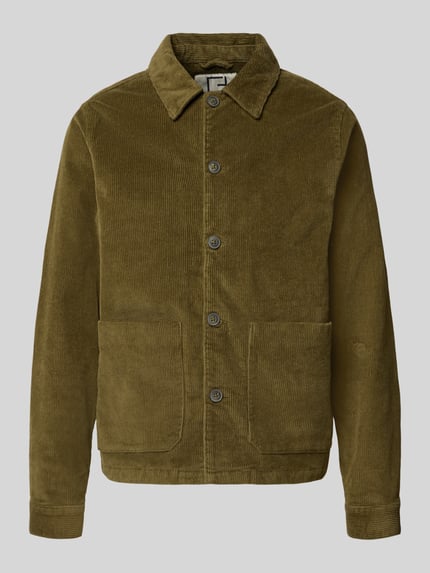 Produktfoto, Overshirt mit Eingrifftaschen Modell 'HOLMDRUP' von Casual Friday in Olivgrün, Baumwoll-Mix mit Stretch, feine Cordstruktur