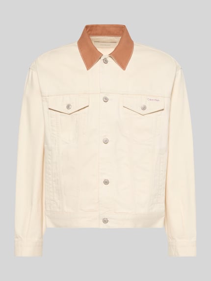 Calvin Klein Jeans regular fit jeansjack van puur katoen Offwhite - 1