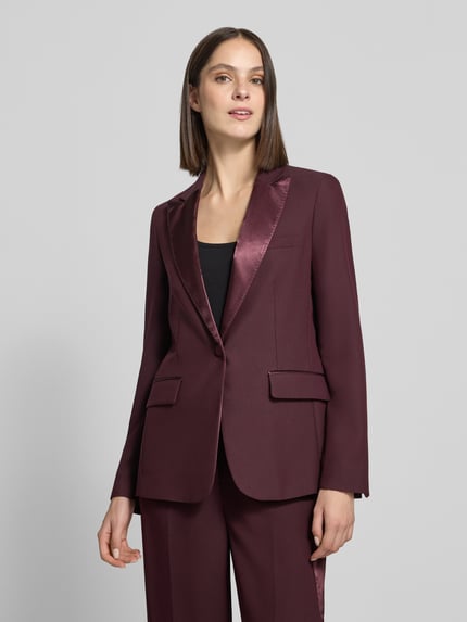 Christian Berg Cocktail Slim Fit Blazer mit Pattentaschen Aubergine 4