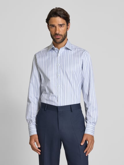 Stenstroms Regular Fit Business-Hemd mit Kentkragen Blau 4