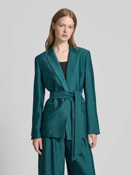 Christian Berg Cocktail Blazer mit Strukturmuster Dunkelgruen Melange 4