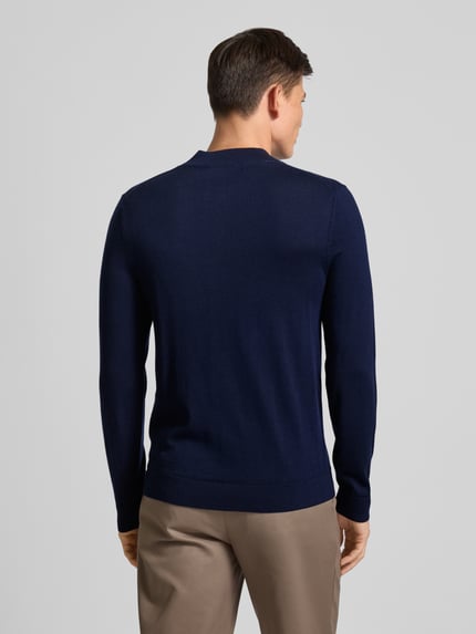 Selected Strickpullover mit Stehkragen Modell 'TRAY' Dunkelblau 5