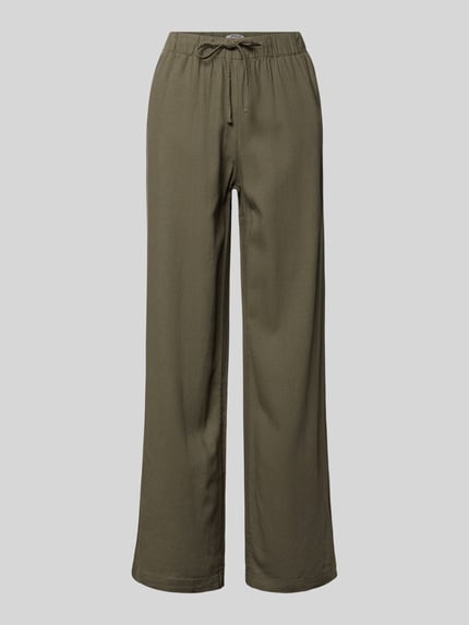 Productfoto, Wide Leg Leinenhose met elastische tailleband model 'GOA' van Only, effen, viscose-linnenmix, zijzakken, tunnelkoord.