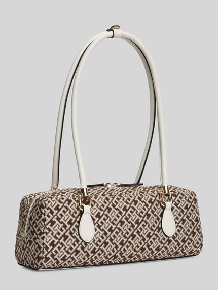 Tommy Hilfiger Torebka z uchwytem z wzór z logo model 'TH GRACE SHOULDER BAG' Bordowy 4