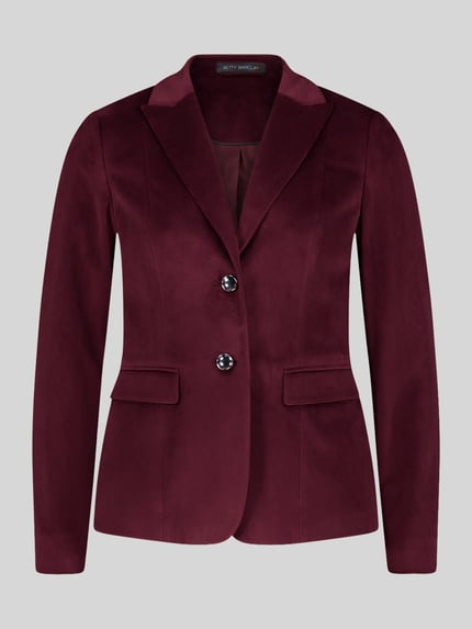 Betty Barclay Regular Fit Longline Blazer mit Zierknöpfen Bordeaux 2