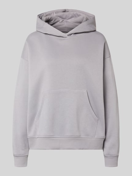 Produktfoto, Relaxed Fit Hoodie mit Baumwoll-Anteil Modell 'ADELE' von ONLY, efekt: jednolity kolor, kieszeń kangurka, kaptur, długi rękaw, prążkowane wykończenia, dzianina dresowa, mieszanka bawełny