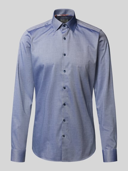 OLYMP Level 5 Slim Fit Businesshemd mit extra langem Arm Marine 2