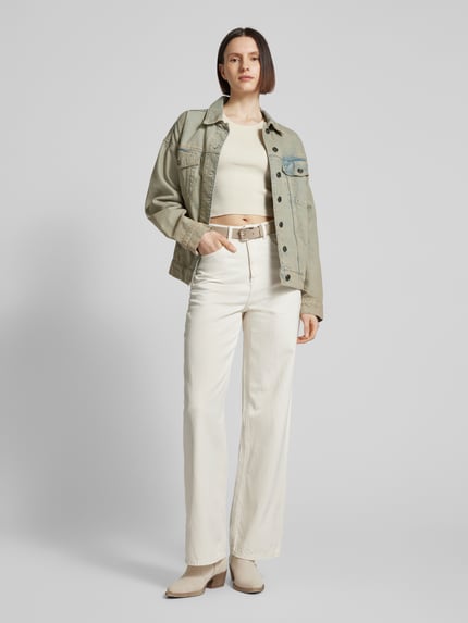 AWARE Jeansy o kroju regular fit z 5 kieszeniami model ‘REBECCA’ Écru 1