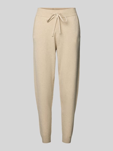 Christian Berg Woman Slim Fit Sweatpants aus Viskose-Mix Beige Melange 2