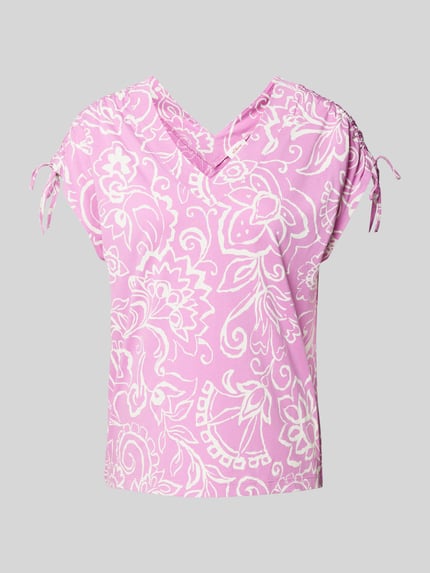 s.Oliver RED LABEL T-Shirt mit V-Ausschnitt Rose 2