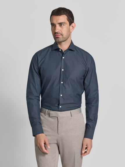 BOSS Regular Fit Businesshemd aus reiner Baumwolle Modell 'H-JOE-SP' Marine 4