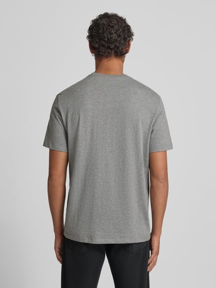 CK Calvin Klein T-Shirt mit Label-Print und Rundhalsausschnitt Mittelgrau Melange 5