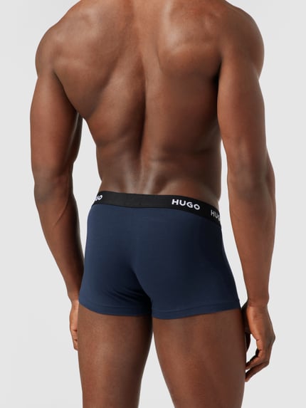 HUGO Trunks mit Label-Details im 3er-Pack Dunkelblau 4