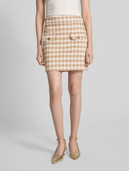 SEDUCTIVE Minirok met opgestikte klepzakken, model 'PARIS' Camel - 4