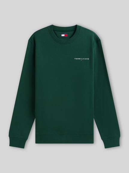 Tommy Jeans Bluza o kroju regular fit z małym napisem z logo Ciemnozielony 2