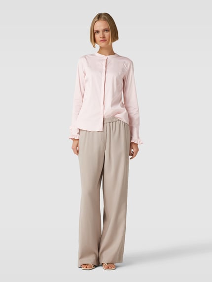 MOS MOSH Blouse met opstaande kraag, model 'Mattie' Lichtroze - 1