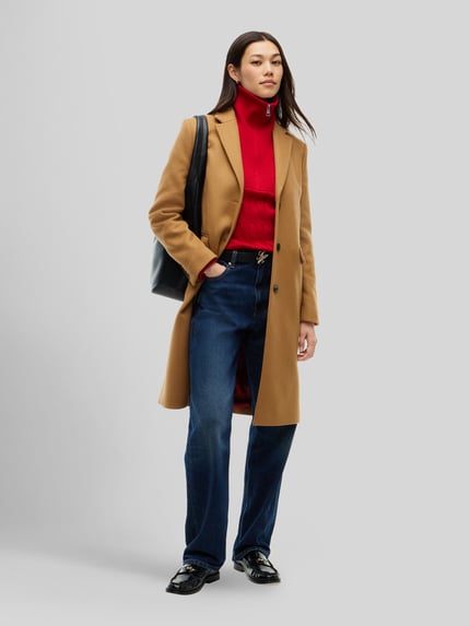 Tommy Hilfiger Mantel aus Wolle mit Gehschlitz Camel 4
