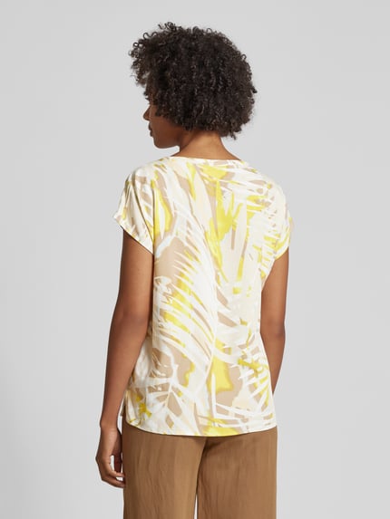 COMMA Blouse met V-hals Geel - 5