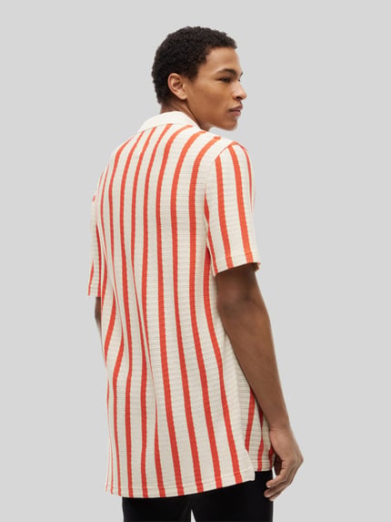 Tommy Hilfiger Relaxed Fit Poloshirt aus Lochstrick Orange 5
