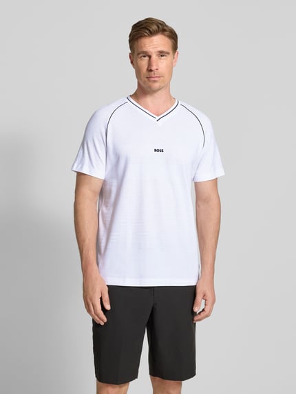 BOSS Green Regular Fit T-Shirt aus reiner Baumwoll Modell 'TEE RETRO TL' Weiss 4