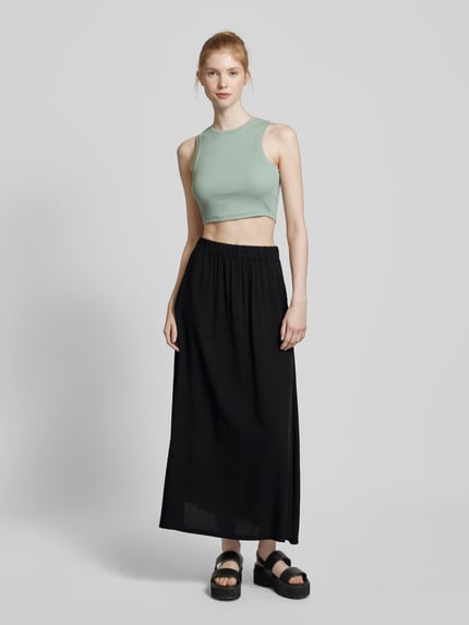Tom Tailor Denim Maxirok van viscose met elastische band Zwart - 1