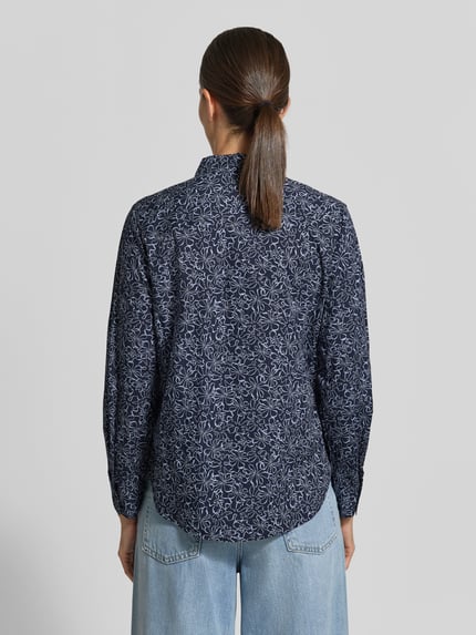 Tom Tailor Regular Fit Hemdbluse aus reiner Baumwolle Blau 5