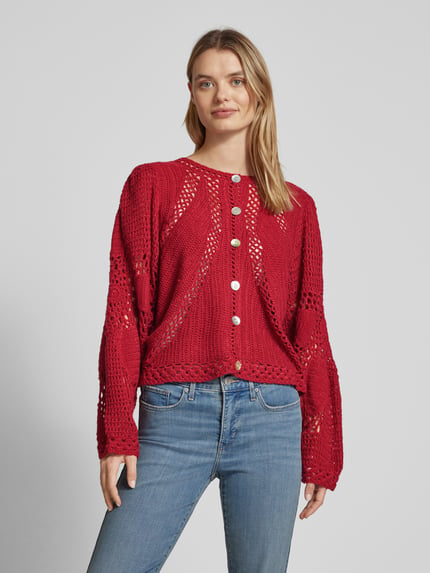 FARM RIO Strickjacke mit Knopfleiste Rostrot 4