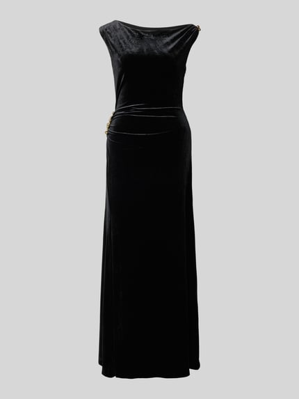 Forever New Avondjurk van fluweel met plooien, model 'Winslet' BLACK - 2
