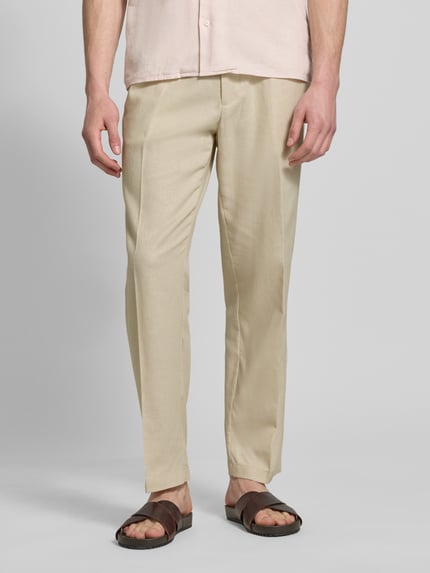 CK Calvin Klein Regular Fit Leinenhose aus Leinen-Baumwoll-Mix Beige 4