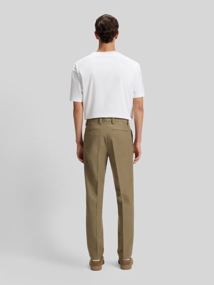 BOSS Regular fit broek van katoenmix, model 'C-KENT' Leem - 5