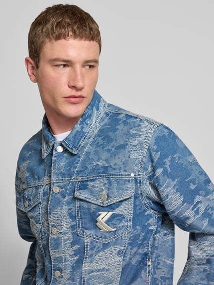 Karl Kani Jeansjacke mit Kentkragen Jeansblau 3