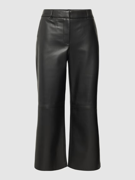 Christian Berg Woman Bootcut Caprihose in Leder-Optik Black 2