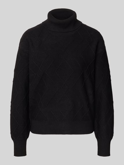 FREE/QUENT Gebreide pullover met ribboorden, model 'Saturn' Zwart - 2
