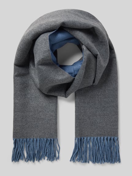 Kurt Beines Schal mit Fransen Blau 1
