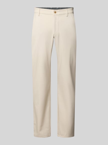 Christian Berg Men Regular fit stoffen broek met Franse Steekzakken Zand - 2