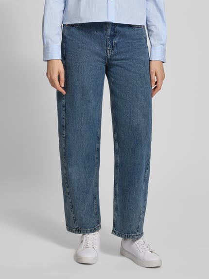 Oui Jeans o szerokim kroju z kieszeniami wpuszczanymi Jeansowy niebieski 4