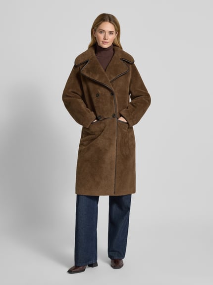 OAKWOOD Płaszcz teddy z klapami model 'TILDA' Średniobrązowy 4