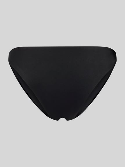 Produktfoto, Bikini-Slip mit Label-Print von HUGO, Optik: Unifarben, glatte schwarze Oberfläche, Damen, Vorderansicht