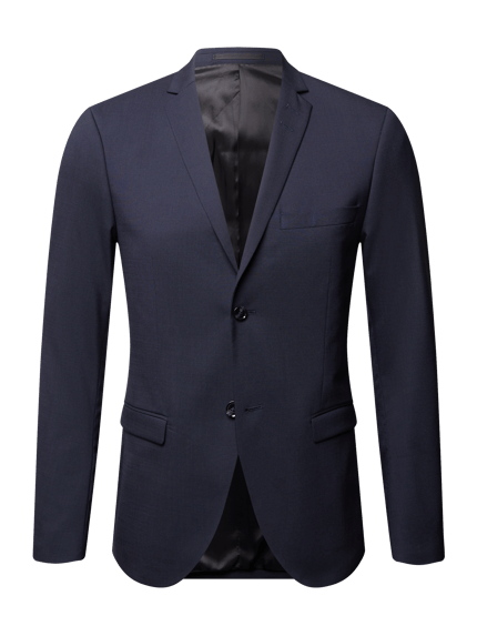 Tiger of Sweden Regular Fit 2-Knopf-Sakko aus Woll-Mix Modell 'Jile' Blau 2