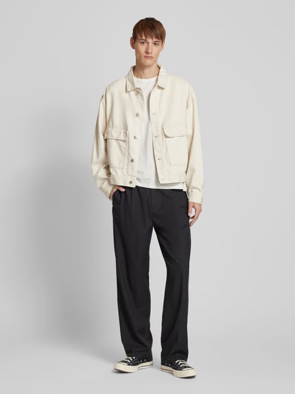 Calvin Klein Jeans Jeansjacke mit Pattentaschen Weiss 1