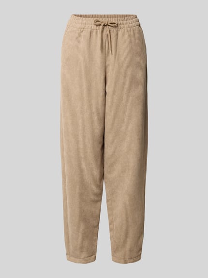Tom Tailor Denim Regular fit corduroy broek met elastische band Beige - 2