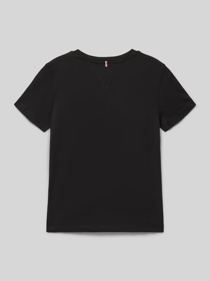 Tommy Hilfiger Teens T-Shirt mit Logo-Stickerei Black 3