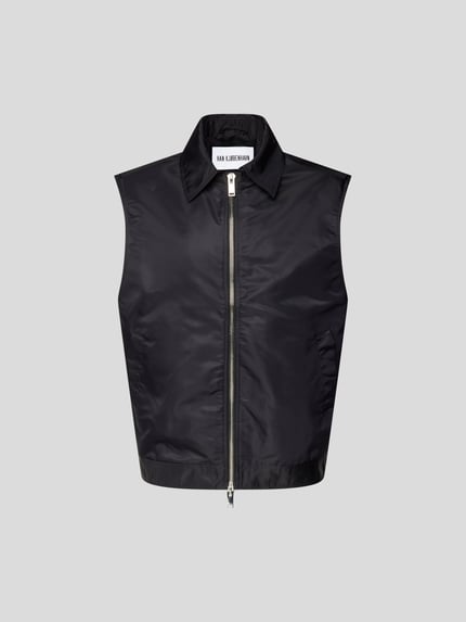 HAN Kjobenhavn Bodywarmer met platte kraag Zwart - 2